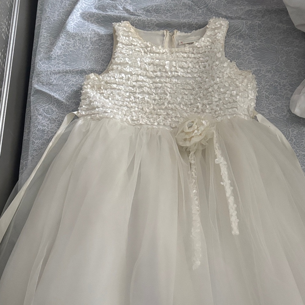 Audrey Cream Floral Kids Dress